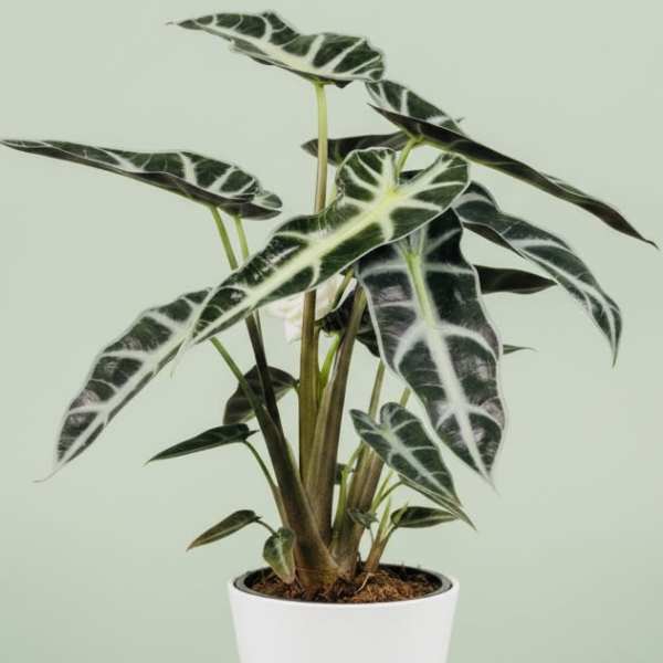 Alocasia plant (African Mask) (*complimentary bunch of sunflowers included)