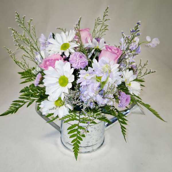 Splendid Watering Can Bouquet