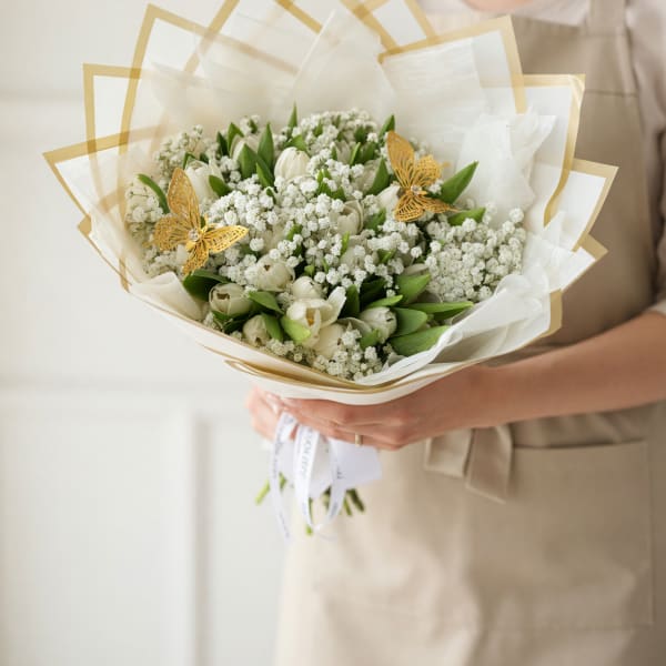 White Tulips Bouquet