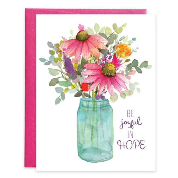 With Scripture Thinking of You Greeting Card - Coneflowers