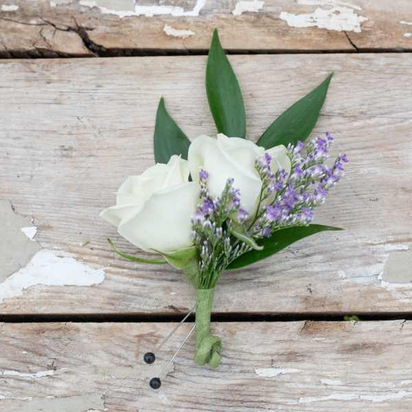 Double Spray Rose Boutonniere