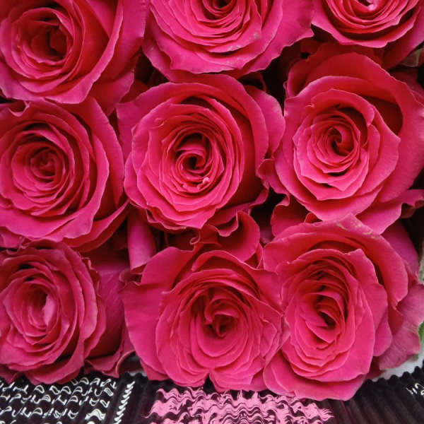 FLOWER MARKET, 25 LARGE ROSES