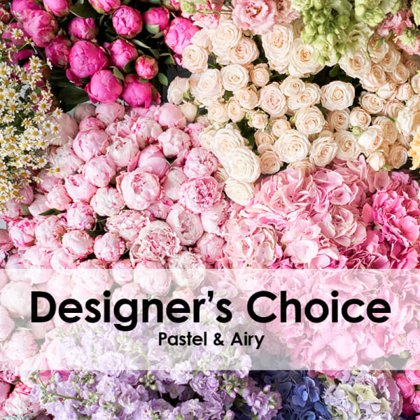 Pastel flower collage with roses, peonies, and hydrangeas