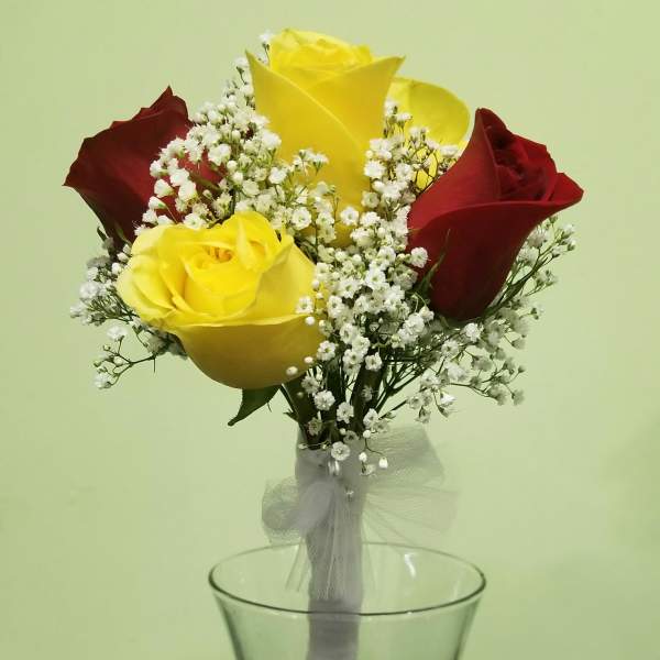 Red and Yellow Rose Bouquet