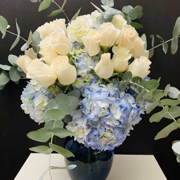 Blue and White