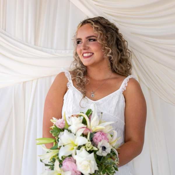 Cascading bridal bouquet