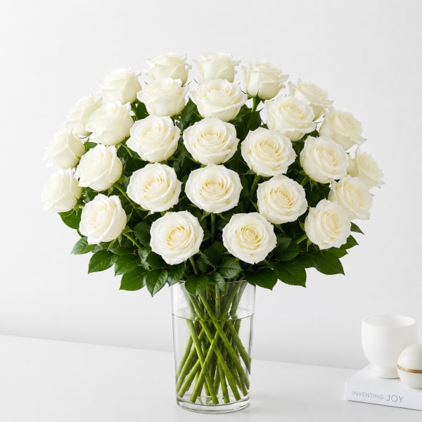 Two Dozen White Roses