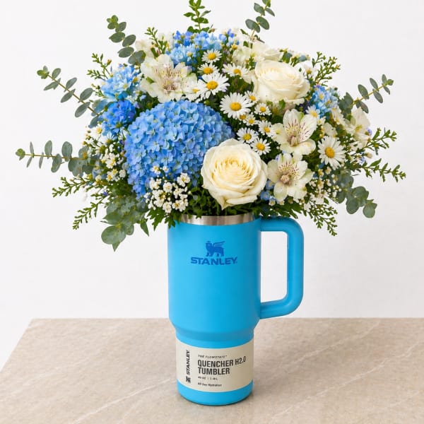 Blue Stanley Floral Arrangement