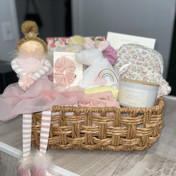Large Hello Baby Girl Basket