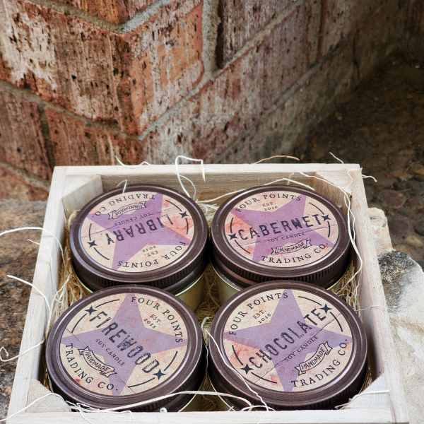 Library, Firewood, Cabernet, & Chocolate Candle Set