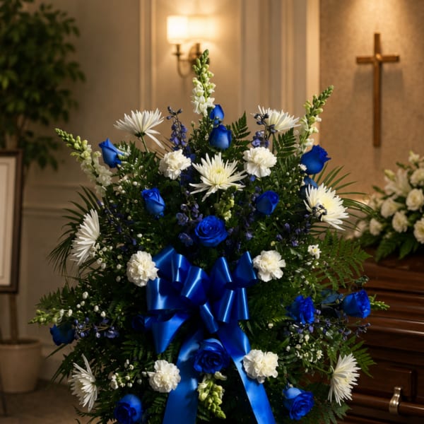 Blue And White Easel