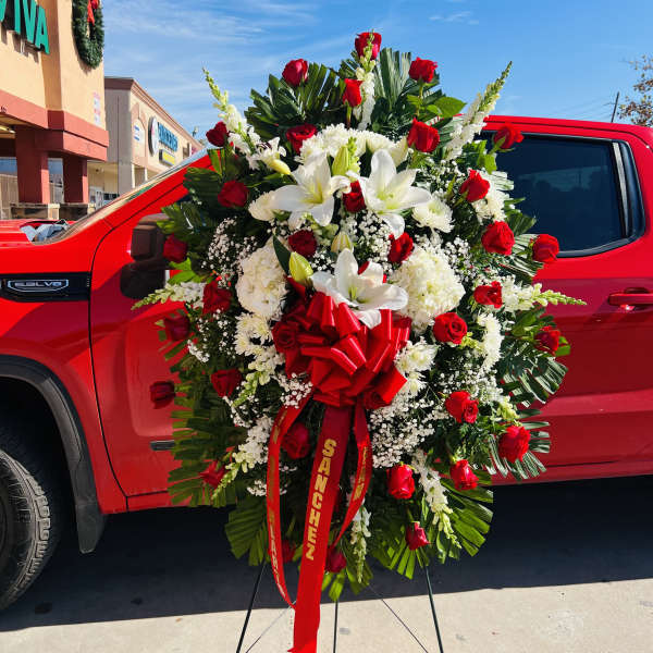 Red Sympathy Standing Spray