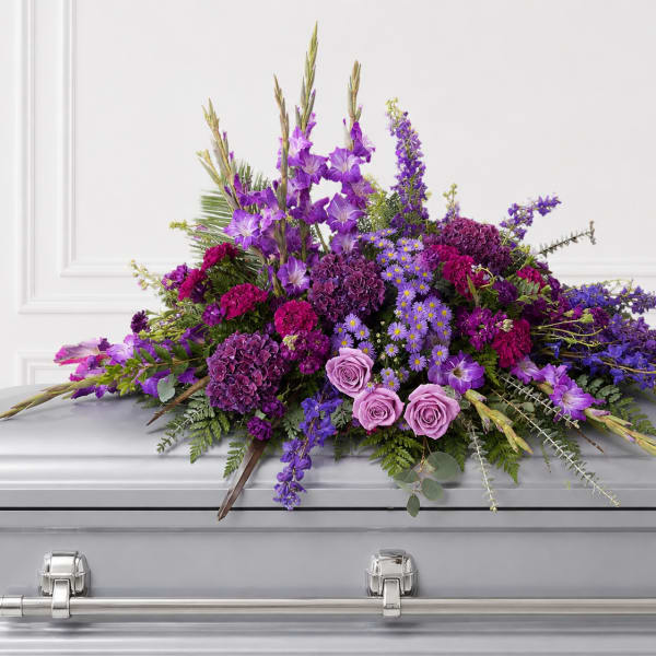 Golden Hour Casket Spray