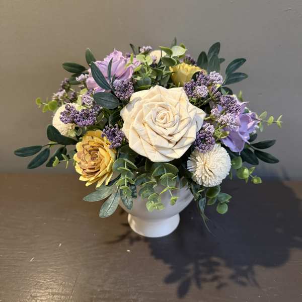 Sola Wooden Flower Centerpiece - Lavender Love