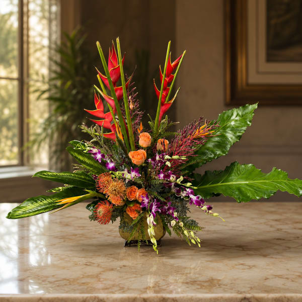 Tropical Sunshine by Master Designer Bryan Miller Jones and Petal Perfection