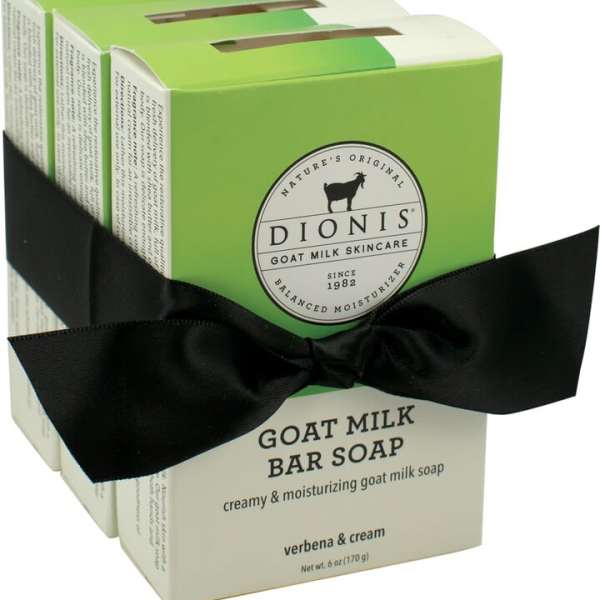 Dionis Goat Milk pack of Bar Soap, Verbena & Cream
