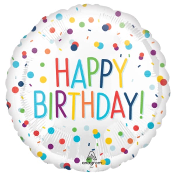 18" Confetti Birthday Foil Balloon