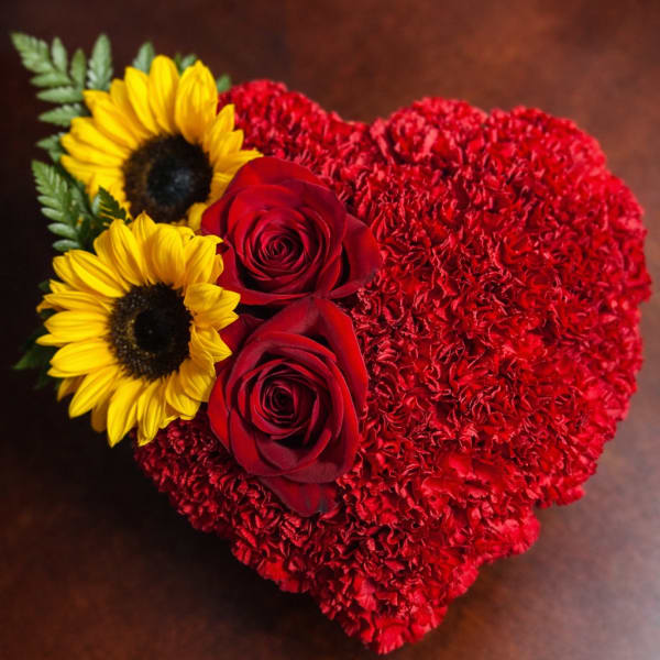 Sunset love heart