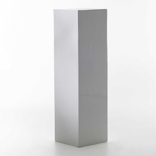 Tall gray rectangular gift box on a white background