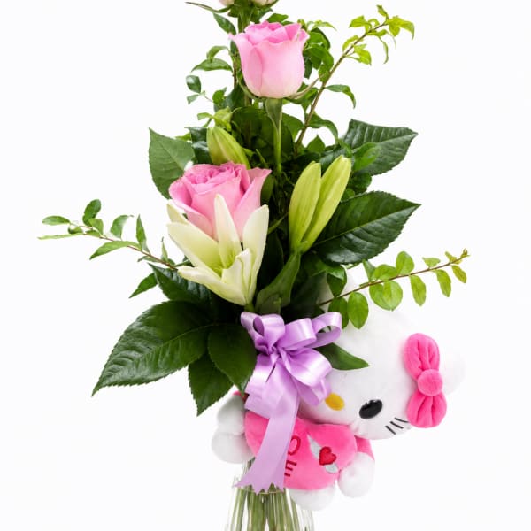 Hello kitty blush bloom vase