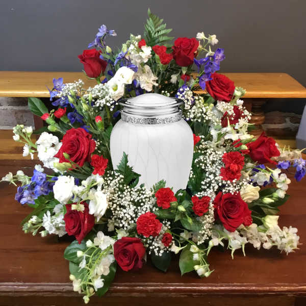 Patriotic Urn Piece