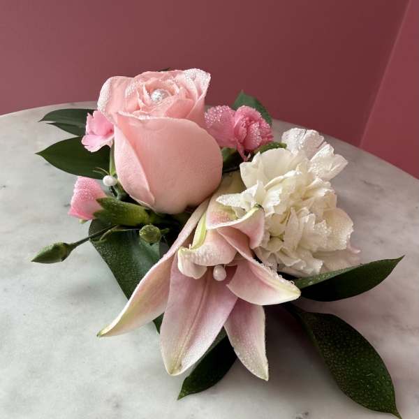 Premier Lily & Pearls Corsage