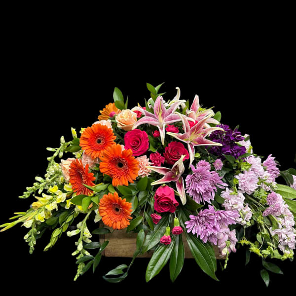 Colorful Memories Casket Spray