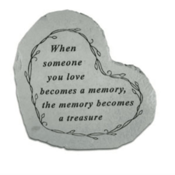 When Someone You Love... Small Heart Memorial Stone