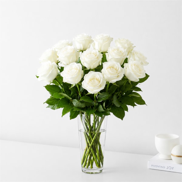 18 White Roses