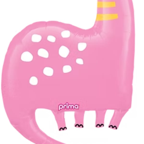 38" Sweet Pink Brachiosaurus Foil Balloon