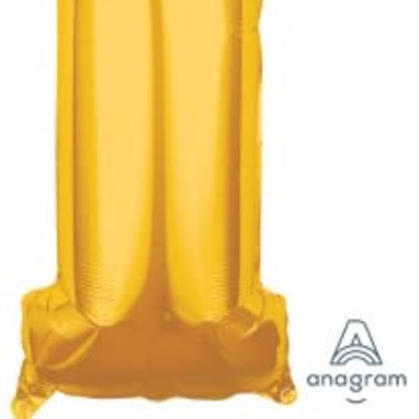 26" x 11" Gold Number 1 Mid-Size Foil Balloon