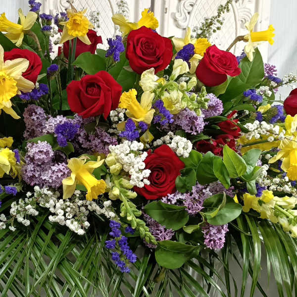Jewel Tone Casket Spray