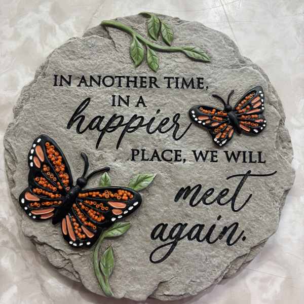 "Meet Again" Beaded Butterfly Stone