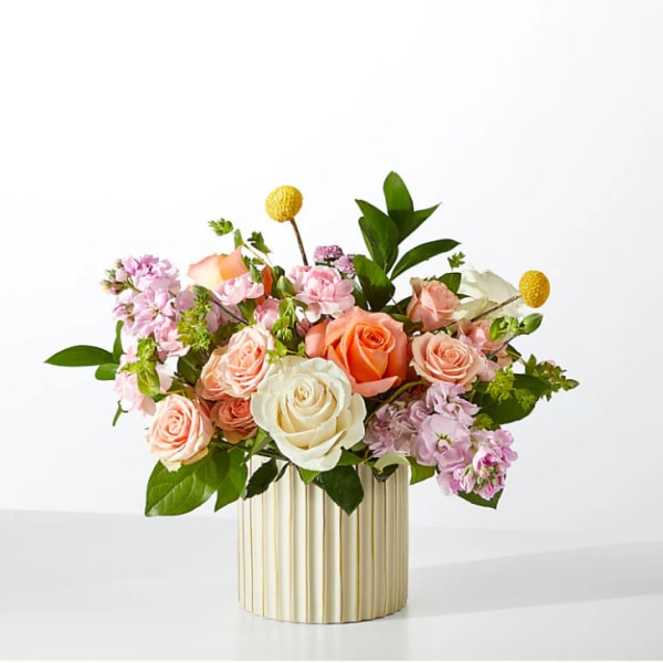 French Market Bouquet with Ivory Vase