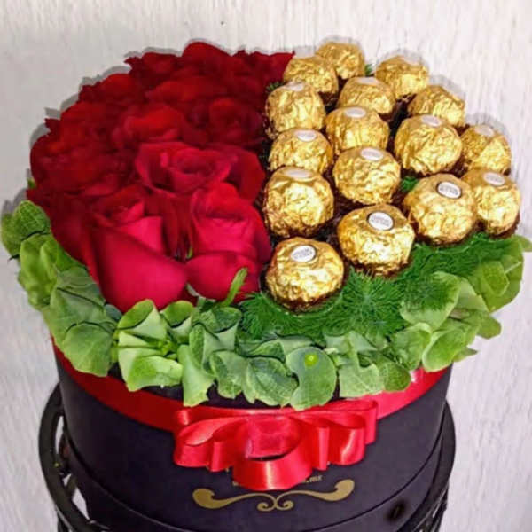 Golden Romance Rose Box