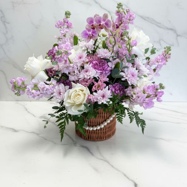 Lavender Orchid Basket