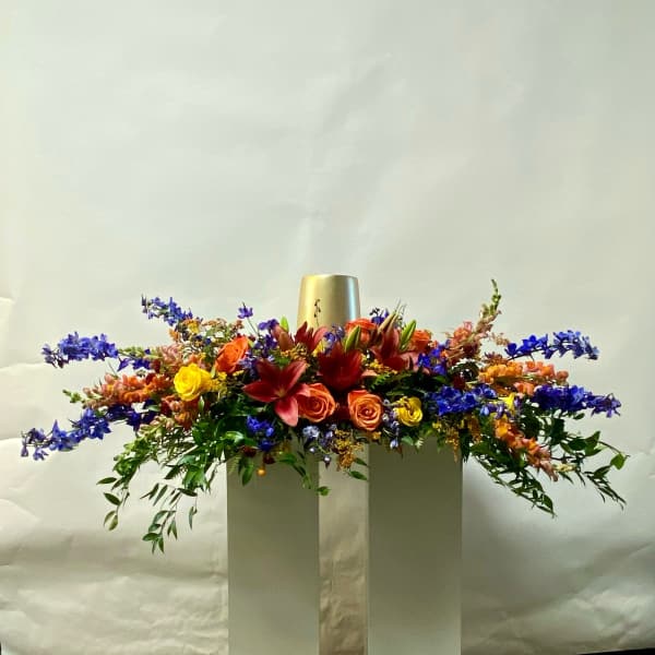 Fallen Leaves Urn Wreath