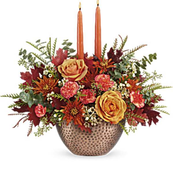 Gleaming Copper Centerpiece