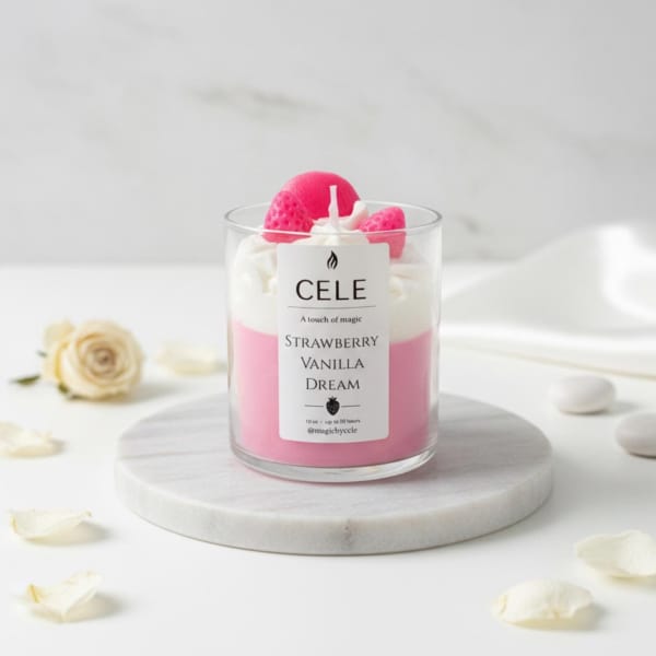 CELE Strawberry Vanilla Candle