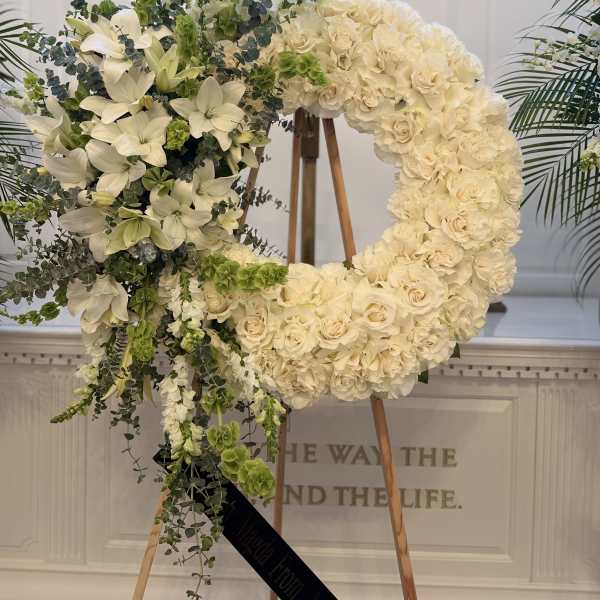Pure Grace Wreath By VLM Flowers
