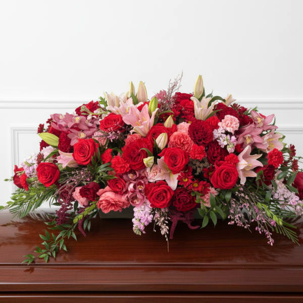 Red and Pink Casket