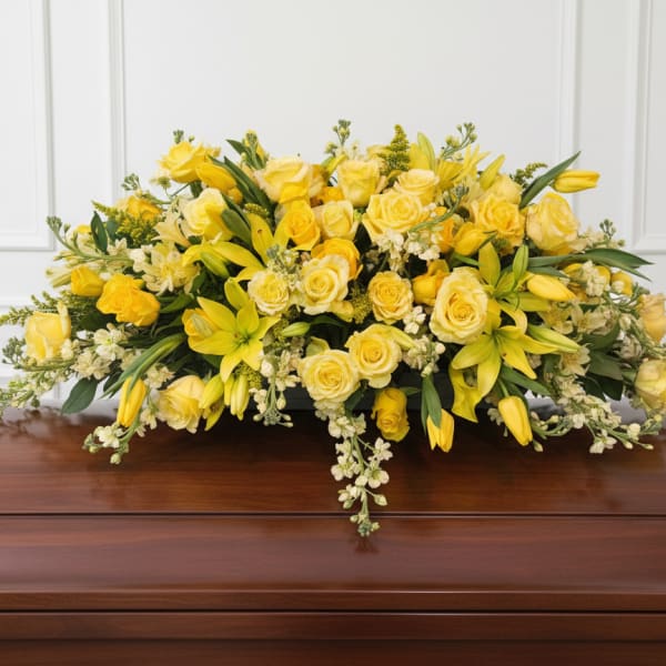 Yellow Casket Cross