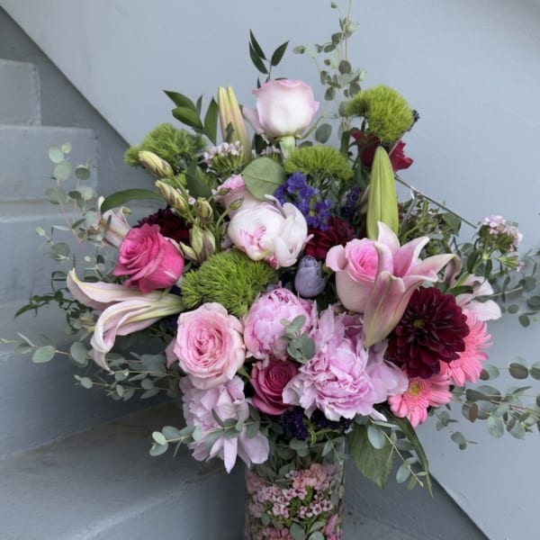 Peony, rose Lily arrangement
