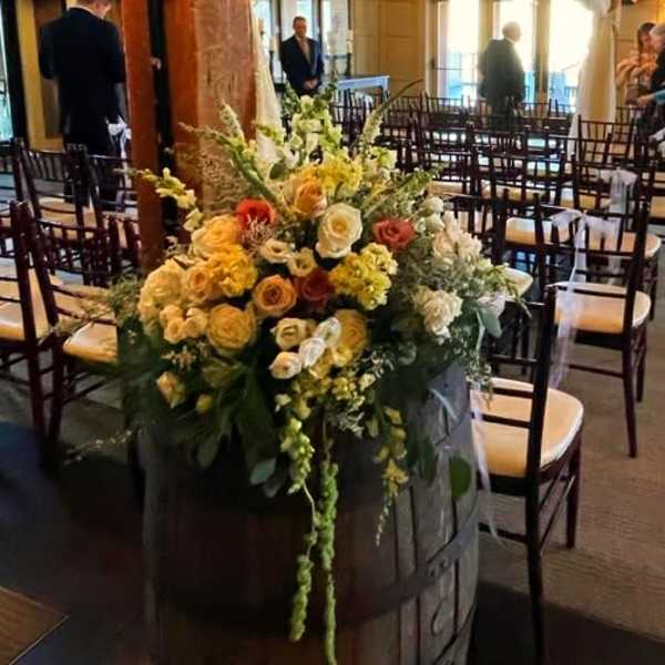 whiskey barrel topper