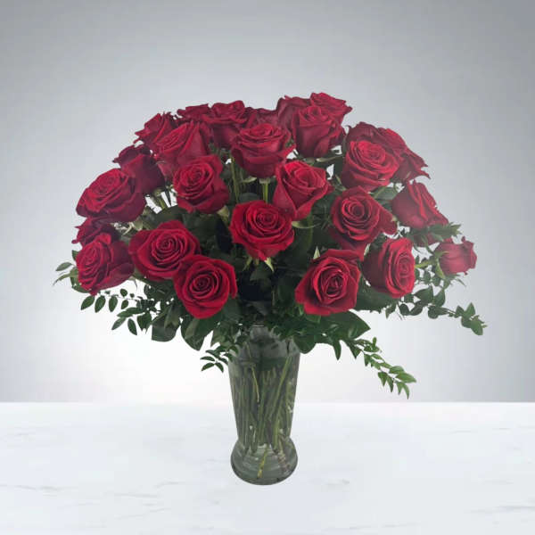 Red Romance by D'Lily's Flowers