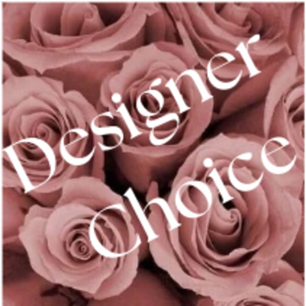 Close-up of dusty pink roses with a diagonal watermark
