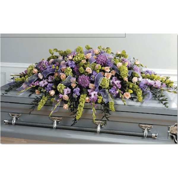Lavender Fields of Peace Casket Spray