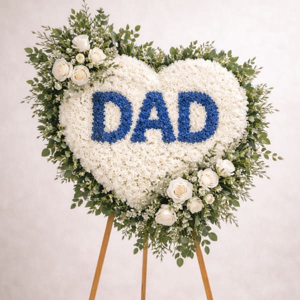 Forever Dad Heart Standing Spray