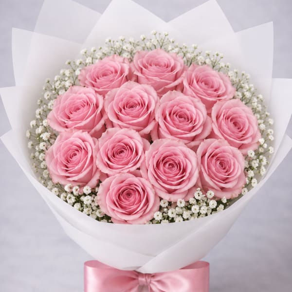 Light Pink Mondial Rose Bouquet