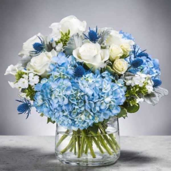 Coastal Blue Elegance by Art and Flowers